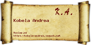 Kobela Andrea névjegykártya