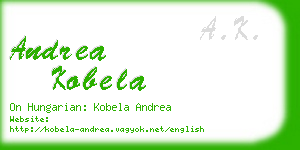 andrea kobela business card